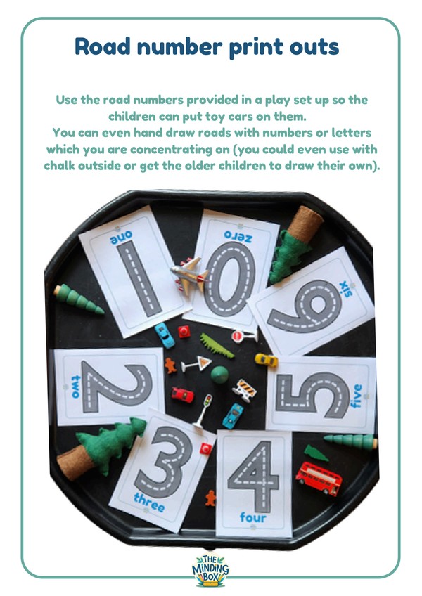 Finished example of Road Numbers