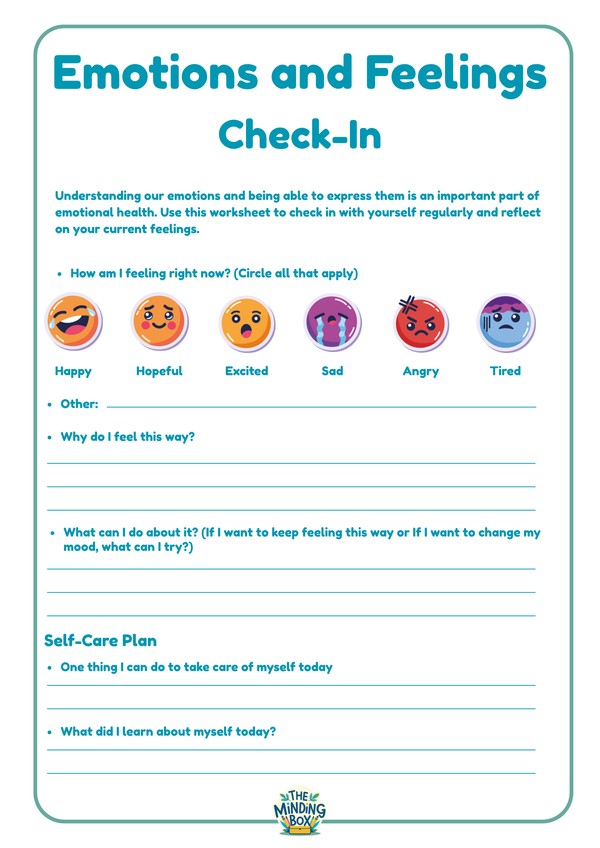 Emotions And Feelings Check In Older Child
