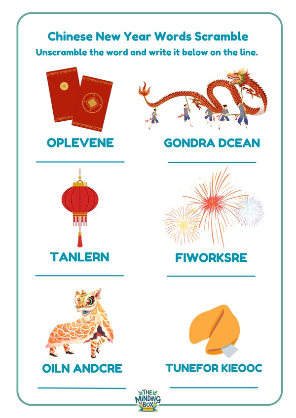 Word Unscrambler Chinese New Year