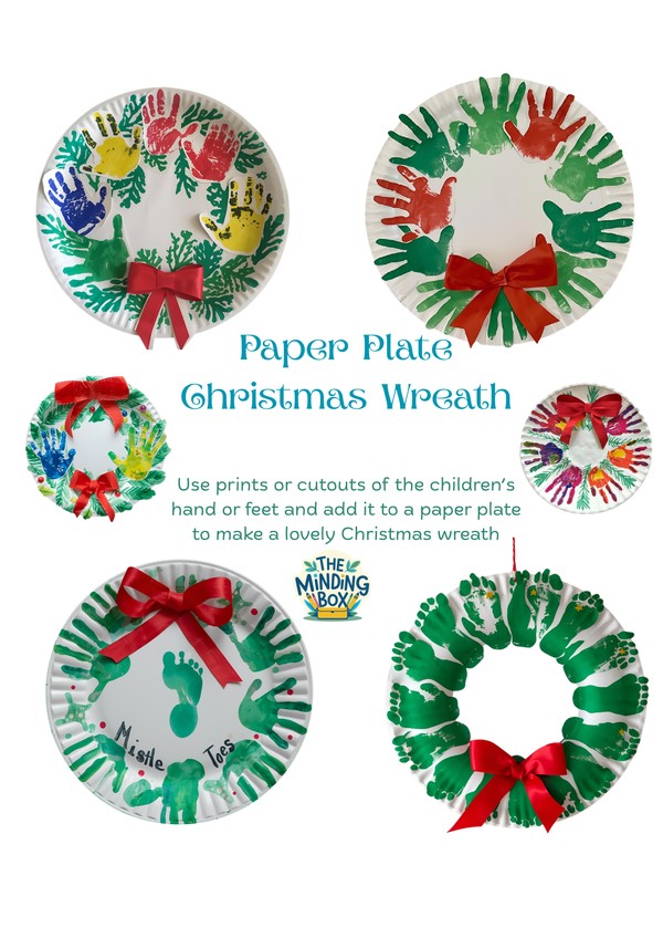 Paper Plate Christmas Wreath