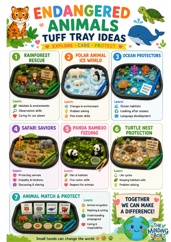 Endangered Animal Tuff Tray