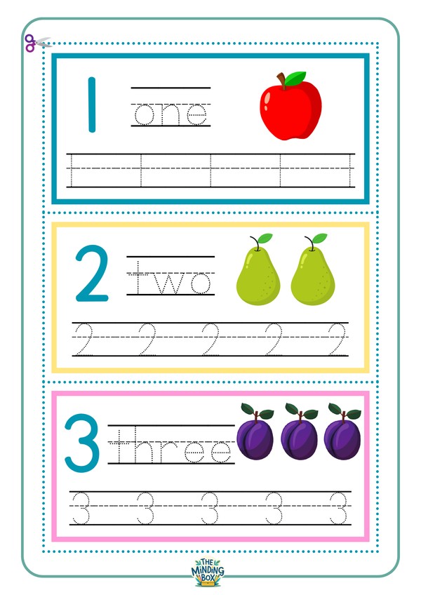 Number Trace 1 10 Cut Outs
