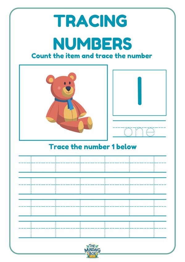 Tracing Numbers 1 10