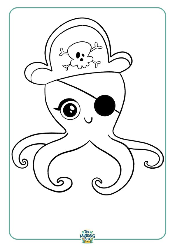 Pirate Colouring In