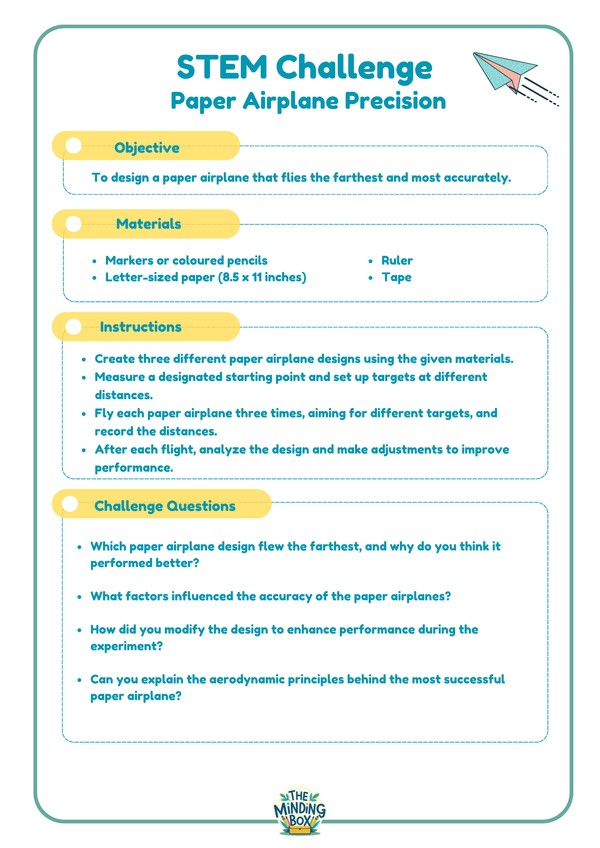 Paper Plane Stem Challenge