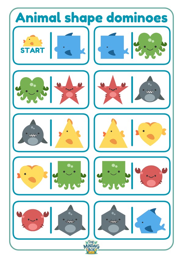 Animal Shape Dominoes