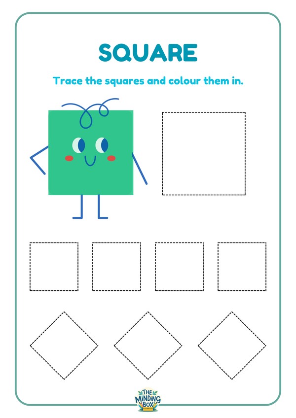 Trace The Shapes And Colour Them