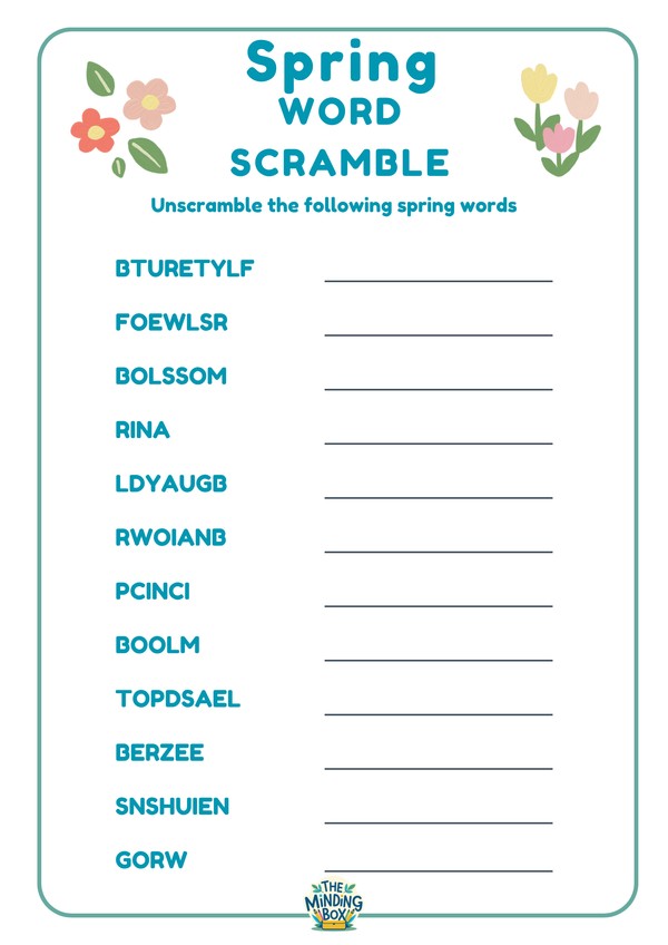 Spring Word Scramble