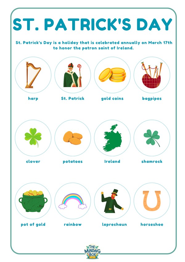 St Patricks Day Vocabulary Poster