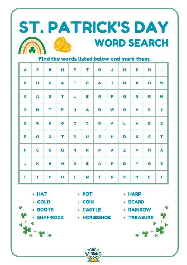 St Patricks Day Word Search 2
