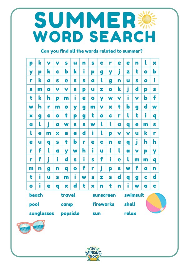 Summer Word Search