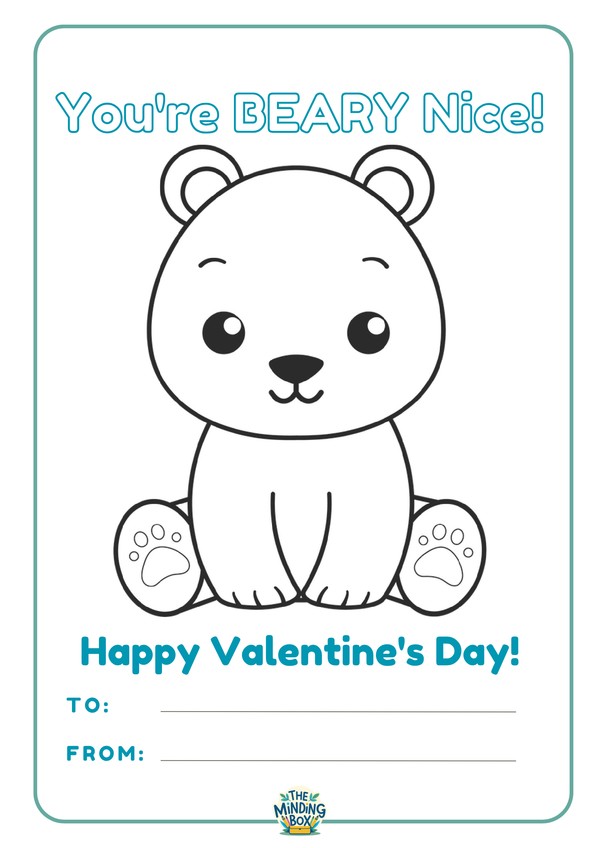 Valentines A4 Colouring Page