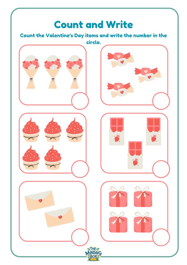 Valentines Counting Activity 1