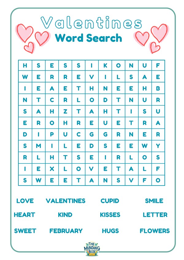 Valentines Wordsearch