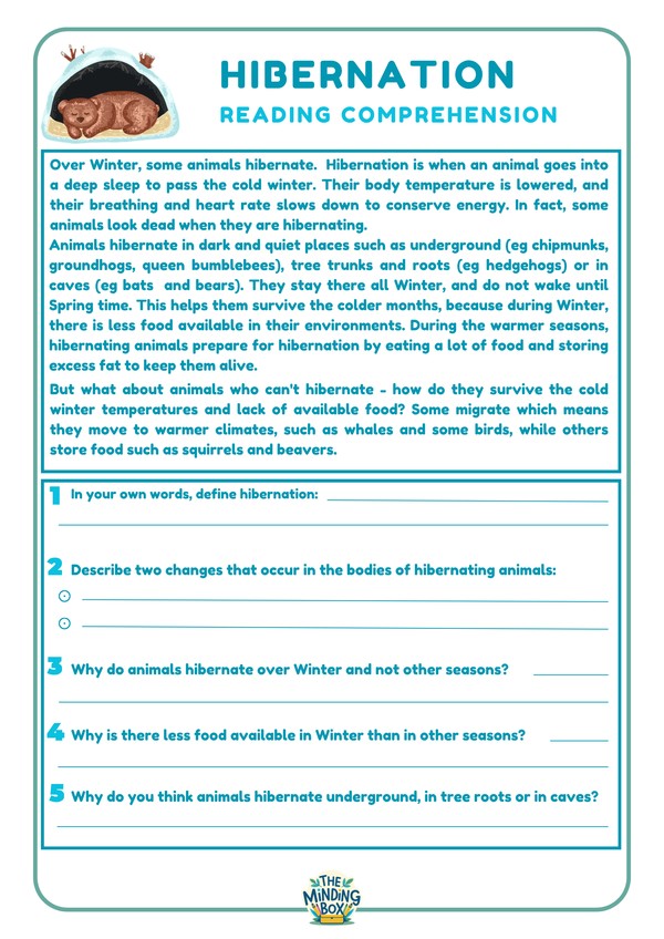 Winter Reading Comprehension