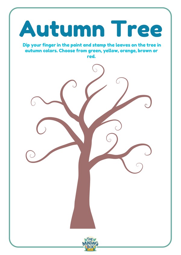 Autumn Tree Finger Painting