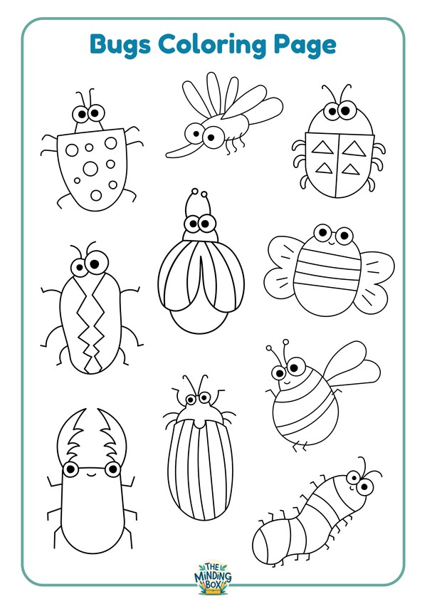 Bugs Colouring Page
