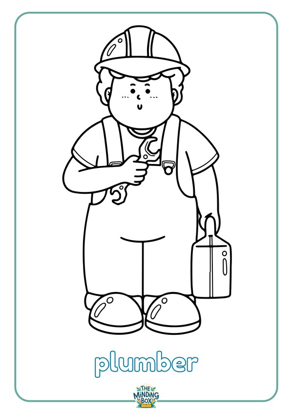 Plumber Colouring Page