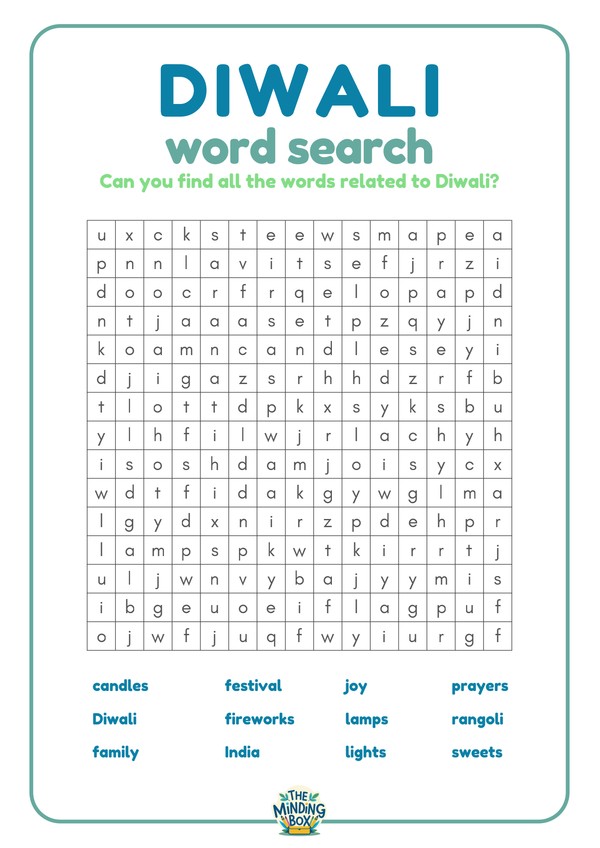 Diwali Word Search