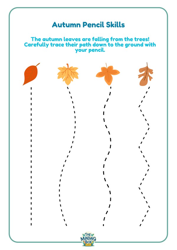 Autumn Leaves Pencil And Scissor Skills