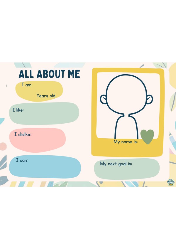 All About Me Worksheet