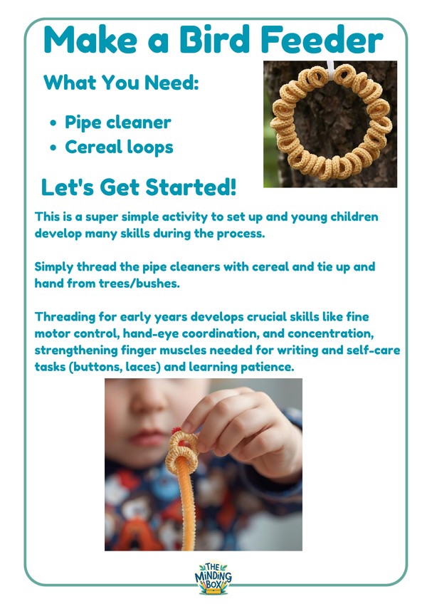 Pipe Cleaner Cereal Loops Bird Feeder