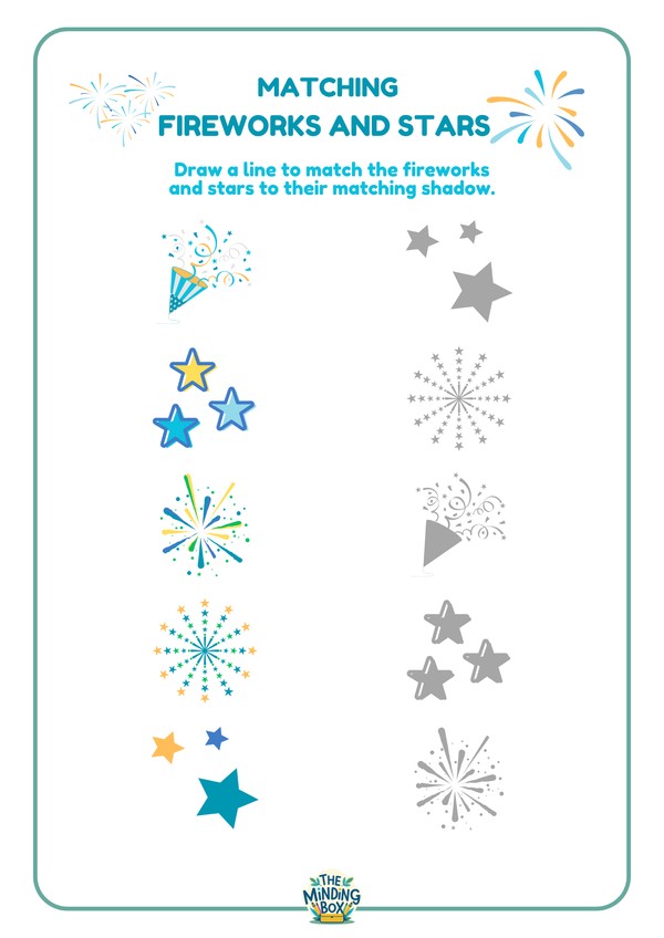 Matching Fireworks And Stars