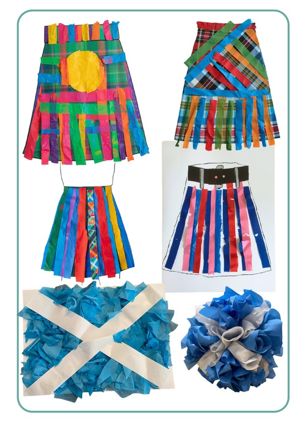 Tissue Paper Kilt And Flag